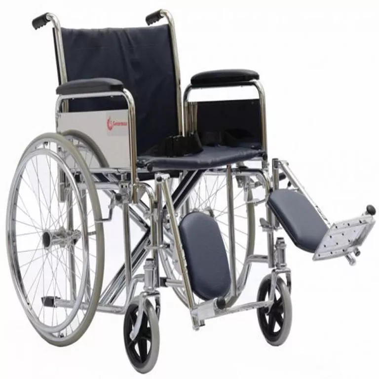 Foldable Standard Wheelchair with Elevated Leg Rest