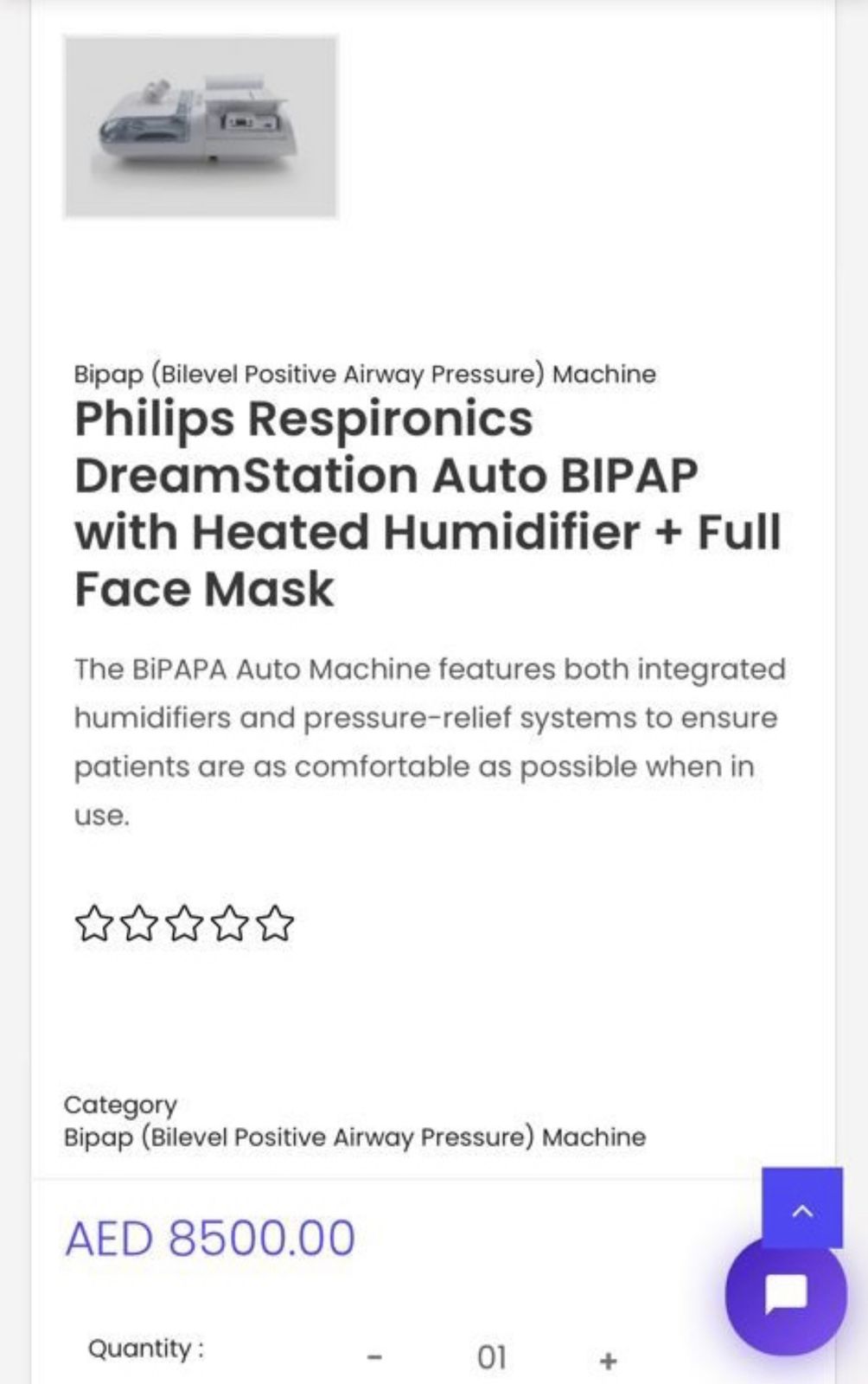Philips Respironics DreamStation Auto BIPAP with Heated Humidifier + Full Face Mask