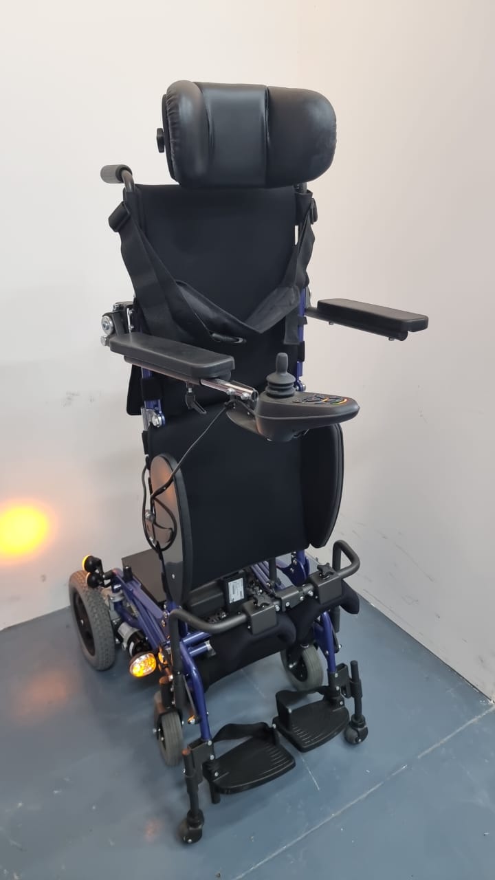 Vassilli standing power wheelchair with Head Support