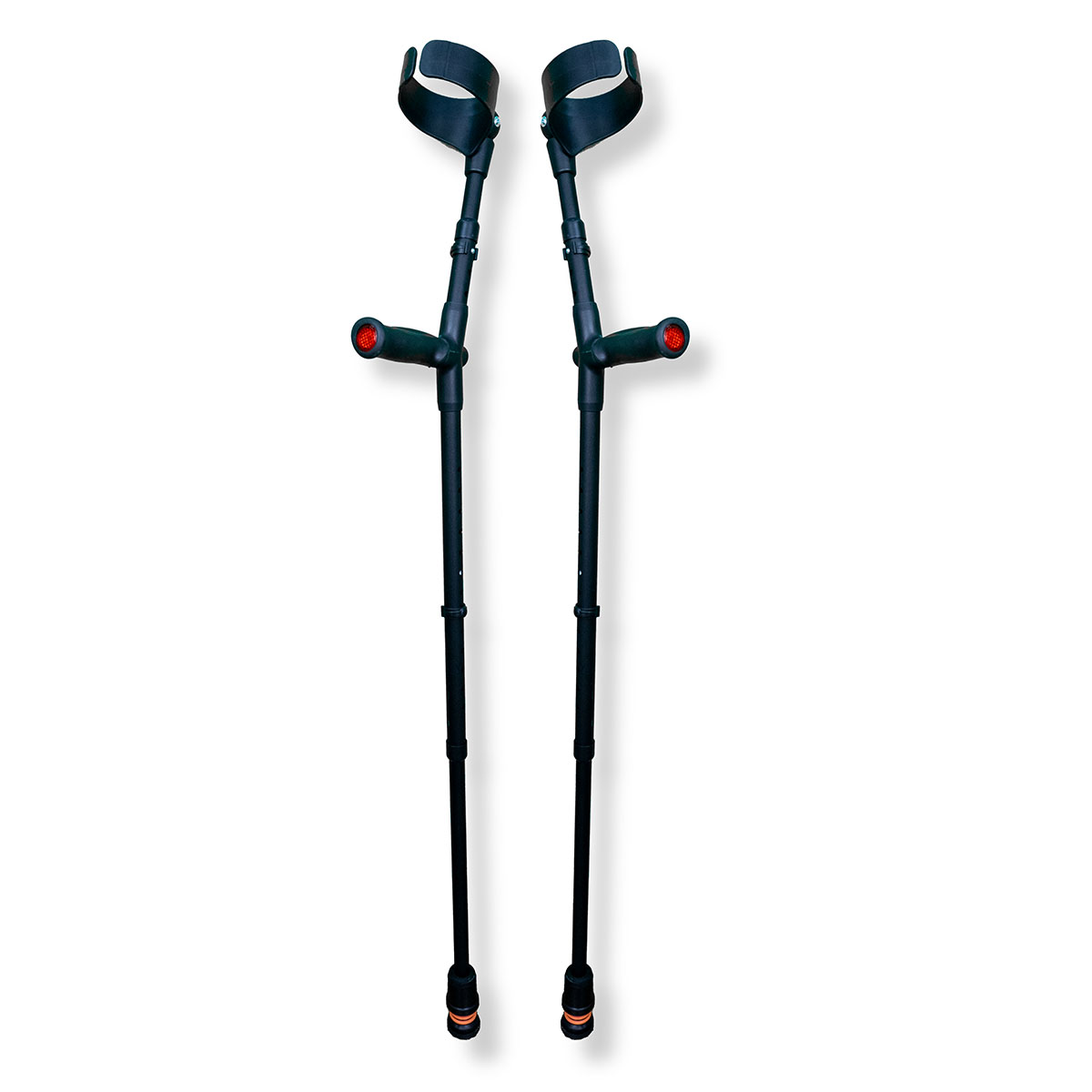 Forearm Crutches Height Adjustable Size Large, Black