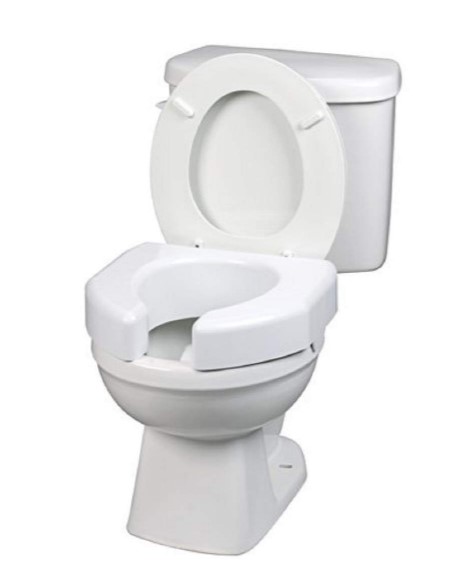 SP Ableware Basic Open-Front 3-Inch Elevated Toilet Seat for Standard ...