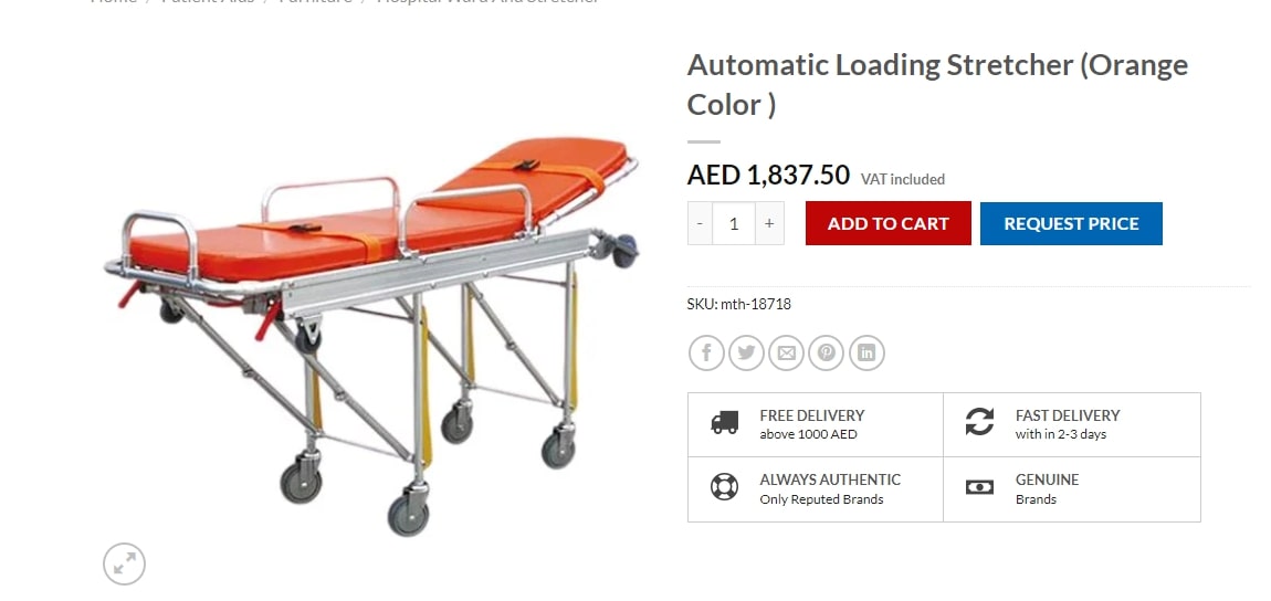Ambulance Trolly Bed For Sale