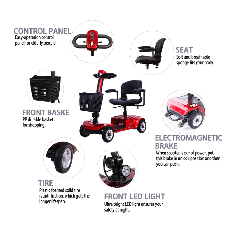 Electric Mobility Scooter 4 Wheelchair SUNCART X 02